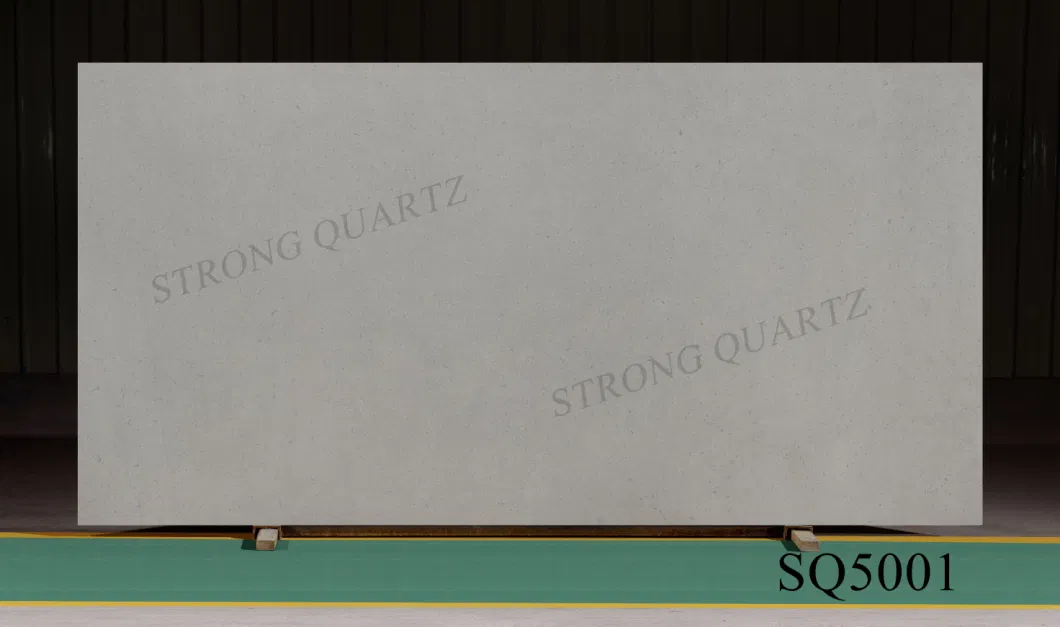 Engineered Quartz Slab Pure Color Man-Made Stone for Countertops with Solid Surface