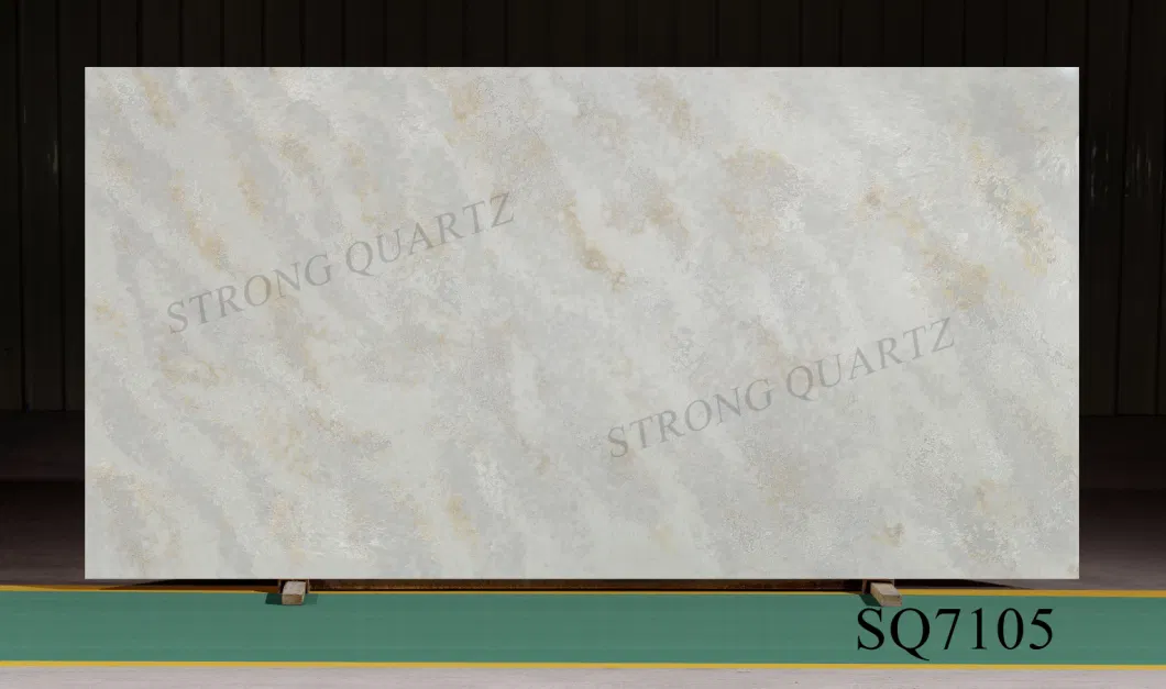 Engineered Quartz Slab Pure Color Man-Made Stone for Countertops with Solid Surface