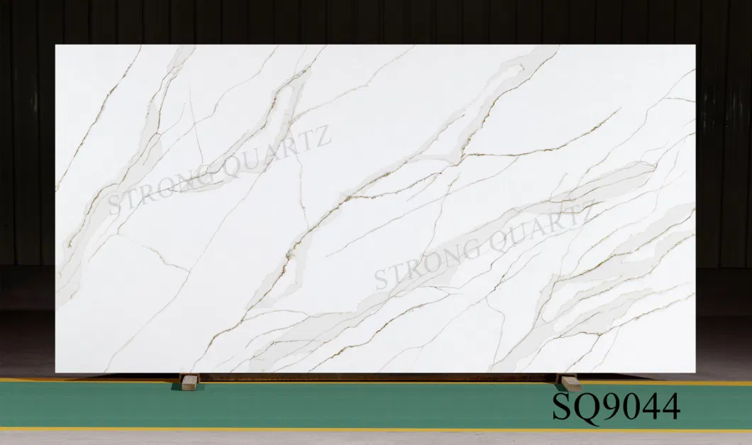 China Polished /Rough Calacatta White Artifical /Engineered /Man-Made Marbles/Granite Looks Quartz Stone Slabs